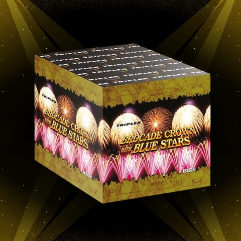 TXB593 BROCADE CROWN BLUE 49s 30mm