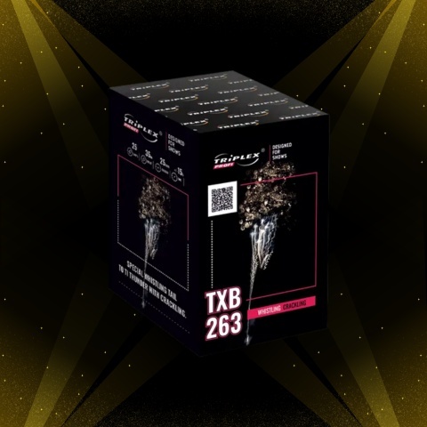 Wyrzutnia Triplex PROFI WHISTLING CRACKLING TXB263 - 25 strzałów, kaliber 25mm