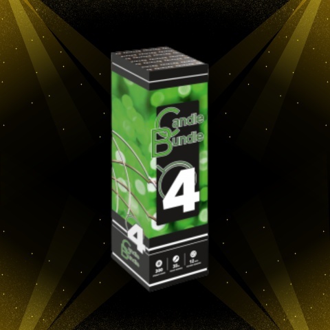 Wyrzutnia/Bateria RZYMSKICH OGNI Triplex CANDLE BUNDLE 4 XC3004 - 300 strzałów, kaliber 12mm